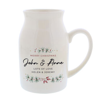 Personalised Christmas Flower Jug, 4 of 4