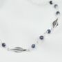 Silver Leaf And Sapphire Bracelet, thumbnail 4 of 6
