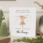 Personalised Mummy To Be Christmas Card From Bump, thumbnail 1 of 7