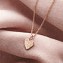 Personalised Textured Heart Charm Necklace, thumbnail 3 of 10