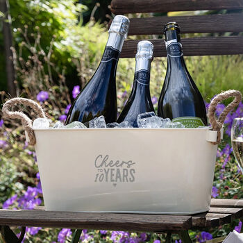 Engraved ‘Cheers To 10 Years’ Ice Bucket Anniversary Gift, 4 of 4