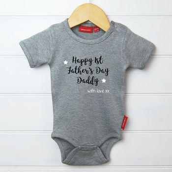 Personalised 1st Father's Day Babygrow, 4 of 9