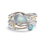 Moonstone And Fire Opal Statement Ring, thumbnail 9 of 10