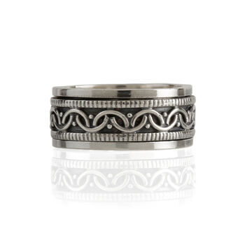 Celtic Bravery Silver Spinning Ring, 3 of 7