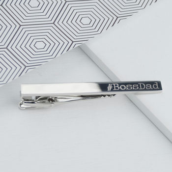 Personalised #Boss Dad Tie Clip, 2 of 9