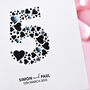 Personalised Couple Names And Date Anniversary Card, thumbnail 8 of 10
