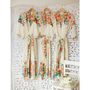 Orchard Blossom Organic Cotton Kimono Dressing Gown, thumbnail 5 of 6