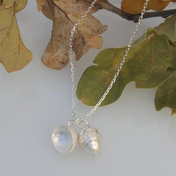 Sterling Silver Woodland Acorn Necklace, 8 of 8