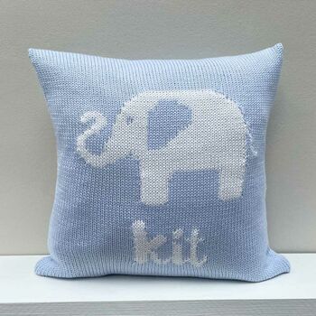 Personalised Knitted Elephant Cushion, 4 of 12