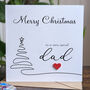 Dad Christmas Card, 3D Wooden Heart, thumbnail 4 of 4