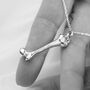 Sterling Silver Bone Necklace, thumbnail 3 of 6