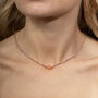 Coral And Pink Natural Stone Necklace, thumbnail 2 of 2
