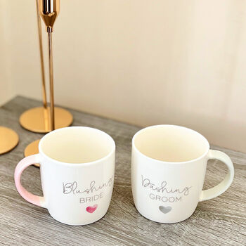 Bride And Groom Gift Set Mug Wedding Gift, 3 of 5