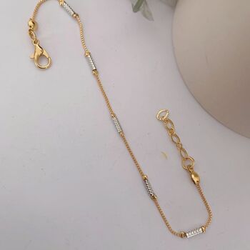 Gold Plated Silver Thread Minimalistic Bracelet, 2 of 3