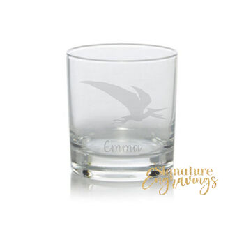 Personalised Pterodactyl Dinosaur Engraved Glass, 3 of 5