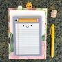 Happy Stationery Kawaii Notepad For Lists, thumbnail 1 of 5