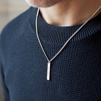 Men's Sterling Silver Handwriting Tag Necklace By Minetta Jewellery ...