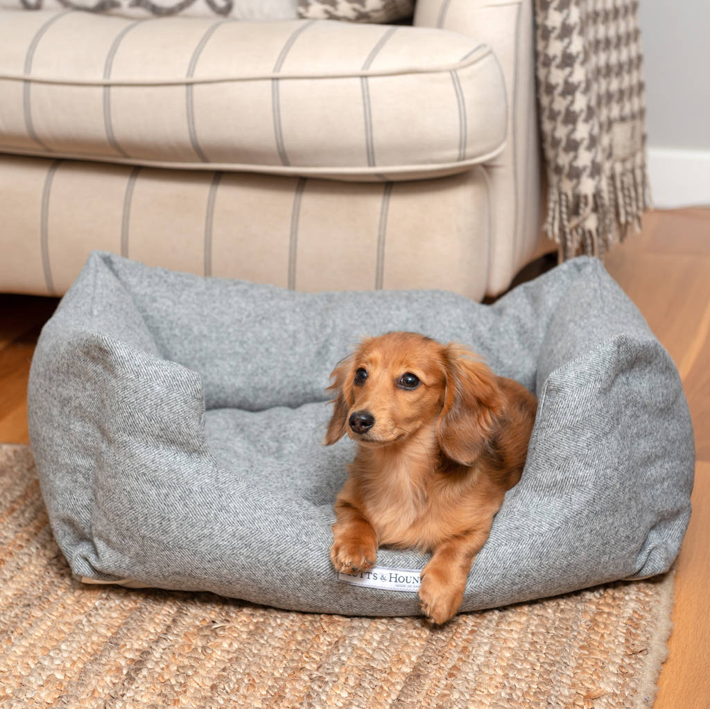 Luxury Tweed Boxy Dog Beds By Mutts & Hounds