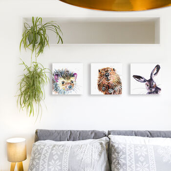 Inky Beaver Canvas Gallery Print, 8 of 9