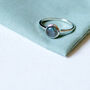 Sterling Silver Precious Gemstone Ring, thumbnail 3 of 6