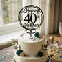 Personalised Happy 40th Birthday Acrylic Cake Topper, thumbnail 1 of 4