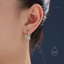 Sterling Silver Zebra Dangle Hoop Earrings, thumbnail 4 of 10