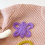 Personalised Kids Name Sweater Hand Felted Butterfly And Flower Jumper, thumbnail 3 of 5