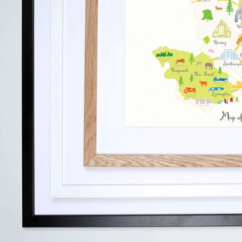 Map Of Hampshire Art Print, 8 of 8