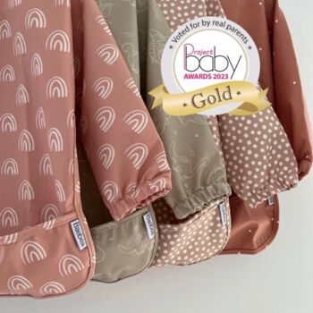Baebea: Christmas Waterproof Long Sleeved Bib And Matching Travel Bag, 2 of 10