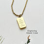 Healing Mantra Tag Necklace 18ct Gold Plated, thumbnail 6 of 12
