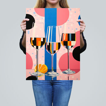 Prosecco Party Fun Bright Kitchen Dining Wall Art Print, 2 of 6