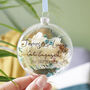 Engagement Floral Glass Bauble Hanging Decoration, thumbnail 1 of 6