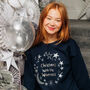 Personalised Star Christmas Embroidered Printed Sweater, thumbnail 5 of 5