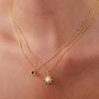 Dark Blue Saturn Necklace With Star Sterling Silver, thumbnail 5 of 5