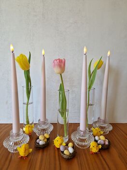 Peony Pink LED Taper Candles, 2 of 3