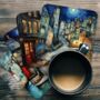 Enchanted Vistas Set Of Four Pu Leather Coasters, thumbnail 2 of 8