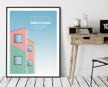 Architecture Print Swiss House, 2 of 6