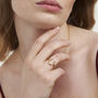 Lucky In Love Gold Horseshoe Ring With Hidden Engraving, thumbnail 4 of 11