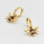 Gold Honey Bee Huggie Earrings, thumbnail 6 of 9