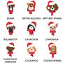 Personalised Dog Breed Christmas Stocking In Red, thumbnail 6 of 11