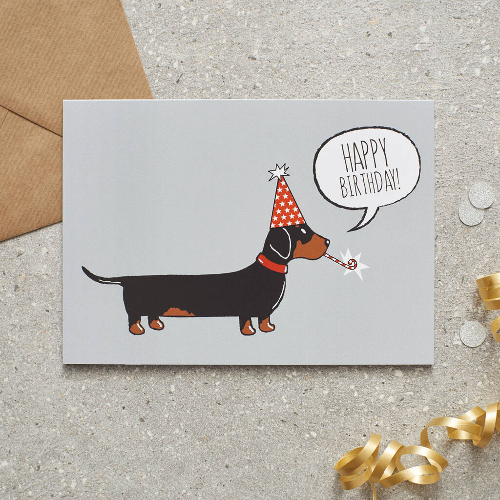 Dachshund / Sausage Dog Birthday Card, 1 of 2