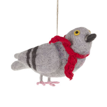 Pigeon In A Scarf Fair Trade Handmade Animal Felt, 2 of 5