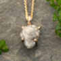Natural Raw Diamond Necklace In 14k Yellow Gold, thumbnail 3 of 3