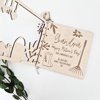 Personalised Gardening Themed Wooden Card, 6 of 9