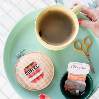 Coffee Cross Stitch Kit, 3 of 4