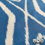 Blue And Ivory Traditional Handwoven Ikat Cushion Cover, thumbnail 6 of 7