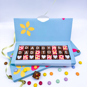 Dad And Dad To Be Personalised Chocolate Gift, 6 of 9
