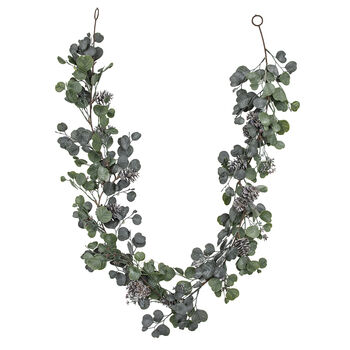 Faux Eucalyptus Christmas Garland With Pine Cones, 2 of 3