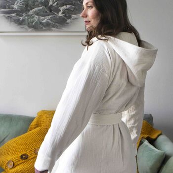 Personalised Cotton Dressing Gown Valentines Gift For Her, 3 of 6