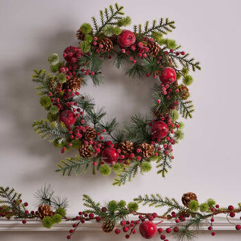 Luxury Country Orchard Christmas Wreath, 6 of 7